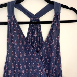 Blue multicolor paisley boho dress